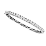 18K White Gold Diamond Bangle Bracelet